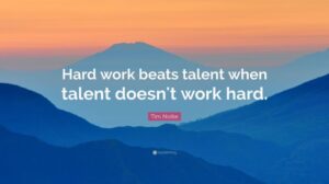 People use talent as an excuse